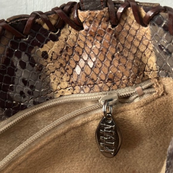 Vintage MALI PARMI 1992 Edition Mixed Leather Skin Pony Hair Suede Handbag - Picture 12 of 12